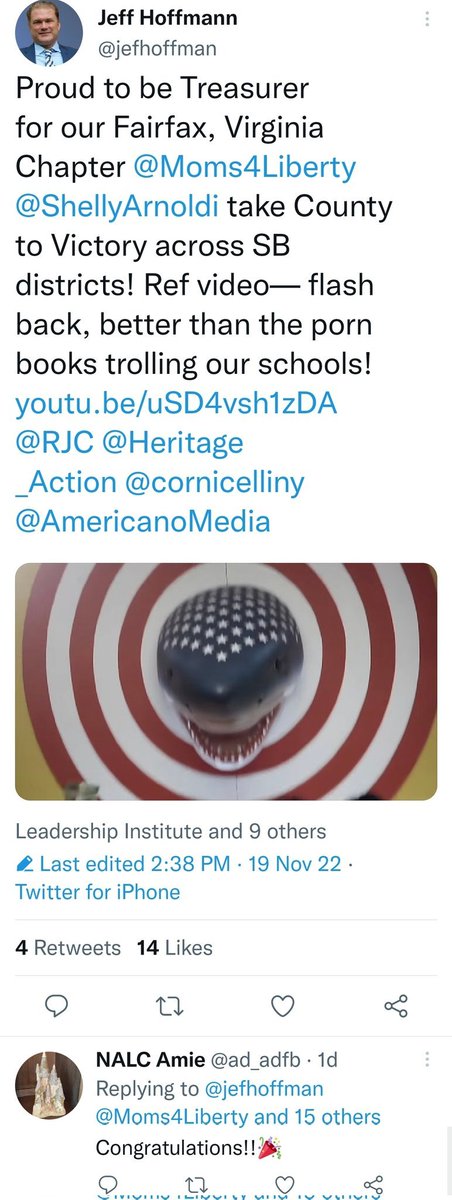 v_theclash's tweet photo. I'm not sure which is more entertaining:
💟#HorribleHarry's SB campaign announcement in a 1.5 K FB group getting TWO likes (1&amp;2)
💟#JeffHoffmann, the Overseas ATM "bandit" being called to be treasurer for Shelly Arnoldi's Fairfax #MomsForLiberty. (3&amp;4)
#PairedTweets https://t.co/aF7URkEAif