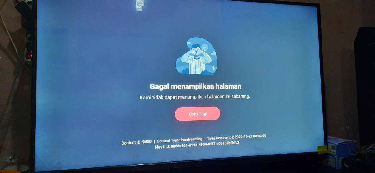 ade_marza's tweet photo. @vidio ini kok tiba-tiba Vidio ngadat ya? Baru aja match kedua, udah begini. Di TV gagal, mobile juga gangguan. Padahal udah bayar khusus buat nonton @FIFAWorldCup. Gimana nih @SCTV @SCTVSports https://t.co/mFOQhJGDwT
