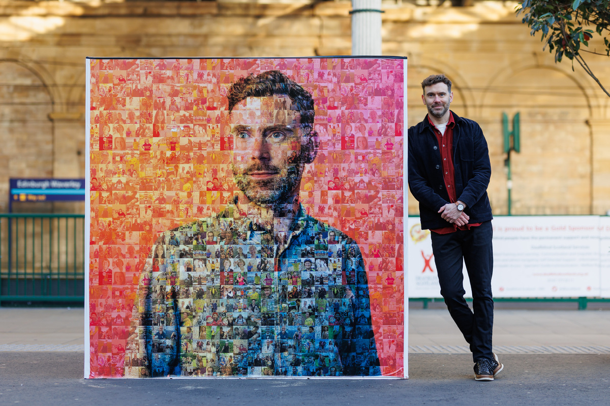 WorldwideCancer's tweet photo. Our giant mosaics, which celebrate hundreds of moments made possible by cancer research, have made their way up to Scotland.

The mosaics feature one of our researchers, Dr Christine Dufès, our Curestarter Adam Coulson and hundreds of people whose life has been touched by cancer. https://t.co/KeWLqpowtv