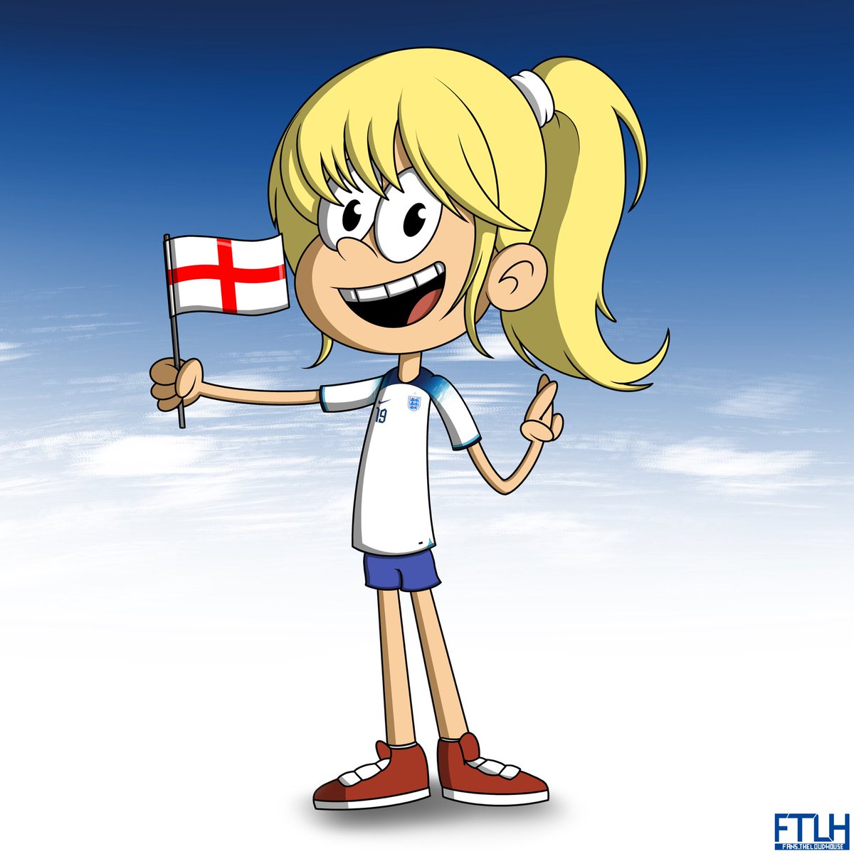 Fans_TLH's tweet photo. #FTLH An OC to support England Football Team on FIFA World Cup Qatar 2022. 🏴󠁧󠁢󠁥󠁮󠁧󠁿😍 
Come on @England 🤞

#TheLoudHouse #OC #myart #fanart https://t.co/klDoshp5aw
