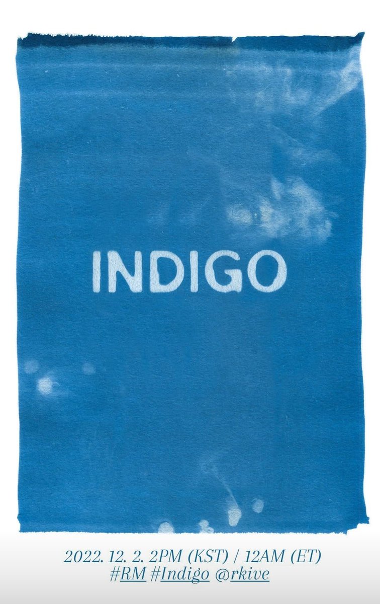 RNanjin's tweet photo. Boraaaa army... divulguem #Indigo #IndigoByRM #NAMJOON #indigoarmy #BTSARMY #BTS #RM https://t.co/EbDLVs0vH3