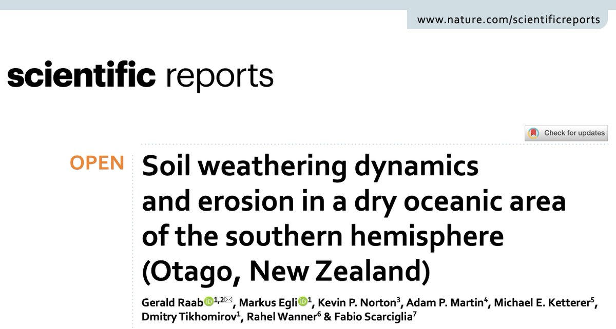 Gerald Raab (@gr_science) on Twitter photo Have a read on my latest #research on #soil #weathering and #EROSION, published with <a href="/SpringerNature/">Springer Nature</a> in <a href="/SciReports/">Scientific Reports</a>, nature.com/articles/s4159…
<a href="/RECARE_EU/">Soil Research</a> <a href="/EGU_SSS/">EGU Soil Sciences</a> #NewZealand Have a read on my latest #research on #soil #weathering and #EROSION, published with <a href="/SpringerNature/">Springer Nature</a> in <a href="/SciReports/">Scientific Reports</a>, nature.com/articles/s4159…
<a href="/RECARE_EU/">Soil Research</a> <a href="/EGU_SSS/">EGU Soil Sciences</a> #NewZealand