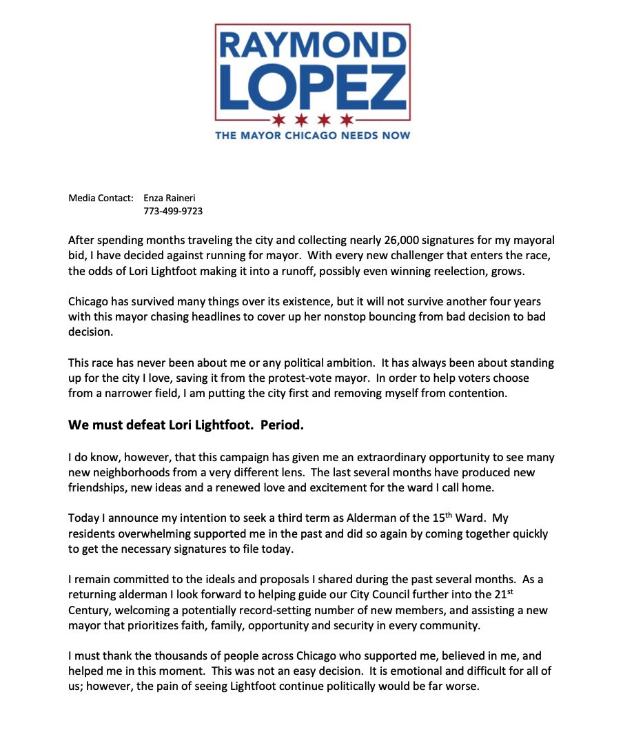 Ald. Raymond Lopez tweet media