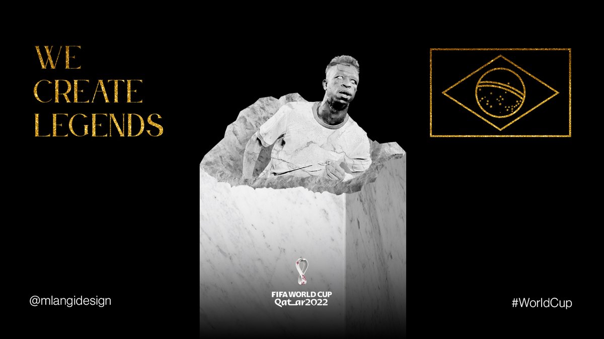 mlangidesign's tweet photo. Brazil: We Create legends.  @CBF_Futebol @Nike @nikefootball 
#WorldCup #Brasil #Brazil 
@OneMinuteBriefs https://t.co/Pt0vCRH8uQ