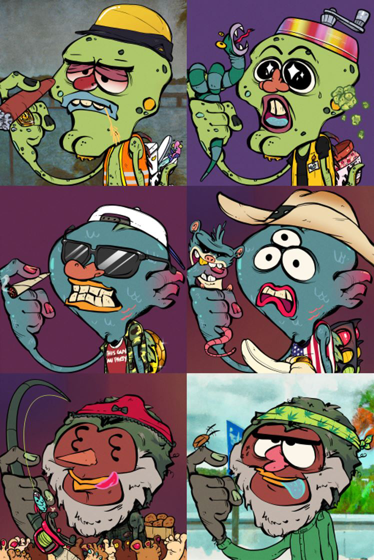Hollon now....Sumfin smells fishy about these cuzinz...I can't quite put mah finger on et. 
#floridasfuck #floridaman #flaf #nft #nftcommunity #digitalart #art #monsters #skunkape 
open3.com/projects/flori…