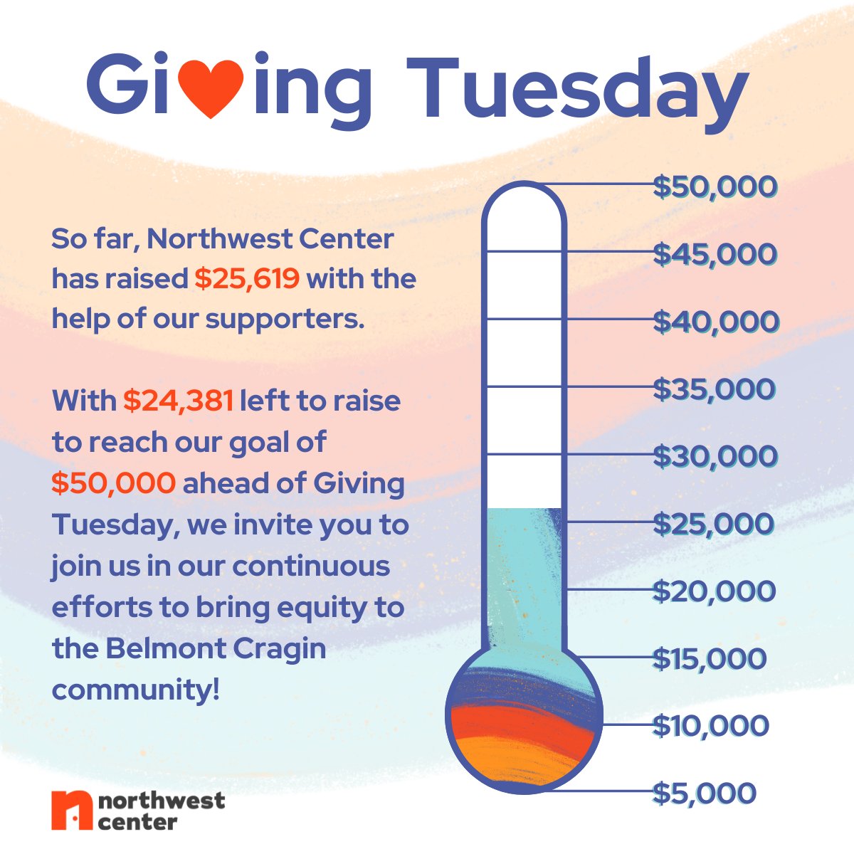 Giving Tuesday is right around the corner, and we're halfway to our goal! Thank you for your continuous support! Together, we can make a difference. If you are able to do so, visit our website to donate: lnkd.in/gnN_a6Kq