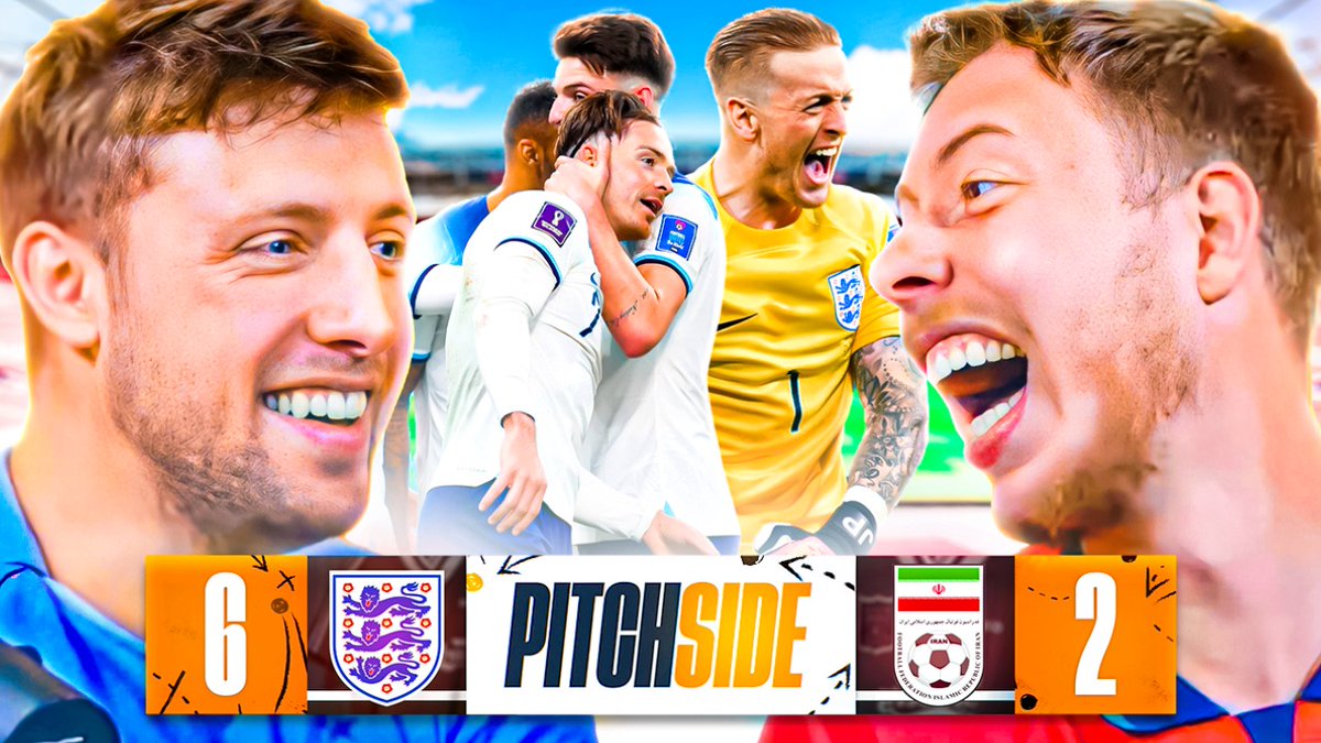 🏴󠁧󠁢󠁥󠁮󠁧󠁿ENGLAND 6-2 IRAN - Highlights Pitch Side LIVE!🏴󠁧󠁢󠁥󠁮󠁧󠁿 Relive EVERY moment... 🎙️@theobaker_ @TheReevHD @wroetoshaw @Calfreezy @yungchip @Chelsearory 👉youtu.be/KFlISqFTo28