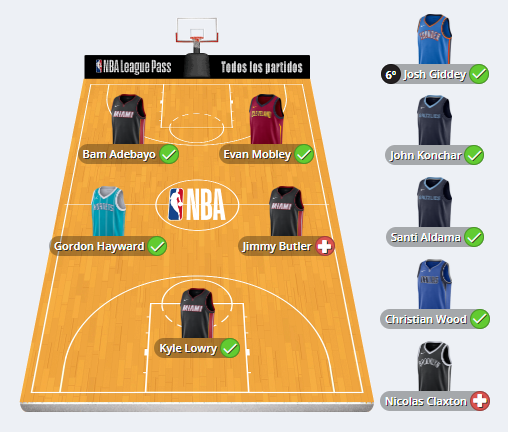 24ersPenguins's tweet photo. La liga CEC @monkeyballNBA en su sexta jornada empieza en 6 horas. Los #ZPenguins🐧ya ofrecen alineación,todavía con dudas en la misma. Se están tomando difíciles decisiones.
Butler es titular,pese a la lesión,ya que hay buenos reportes. Claxton pasa a suplente. https://t.co/o1MpfZsS5e