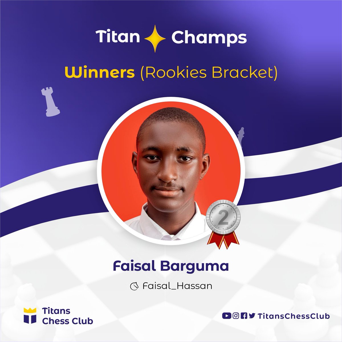titanschessclub's tweet photo. Congratulations to the winners (Under 1500) of the 1st Online #TitanChamps #chesstournament

Congrats to the new Rookie Champion
 10 y/o Okechukwu 🥇

@FaisalHassan 🥈
12 y/o Nwakohu Obinna🥉
@kabirLawal🥉

#chess #chesstitans #chesspunks #chessinslums #titanschessclub #chessgame https://t.co/4C2VO4jQHM