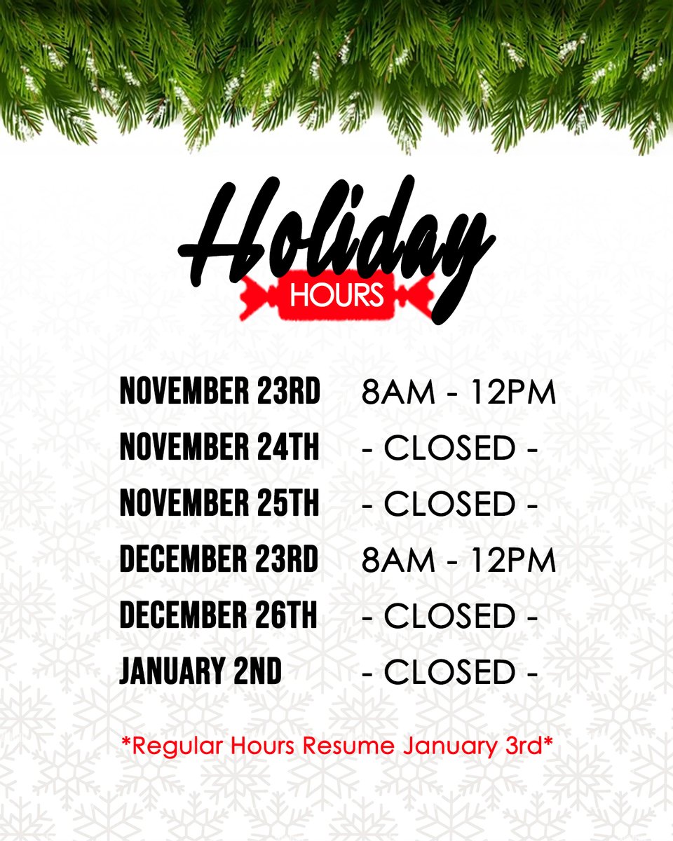 C3TechServices's tweet photo. We're looking forward to spending extra time with loved ones this holiday season! Here are our holiday hours: https://t.co/CxHVNm4tQ2