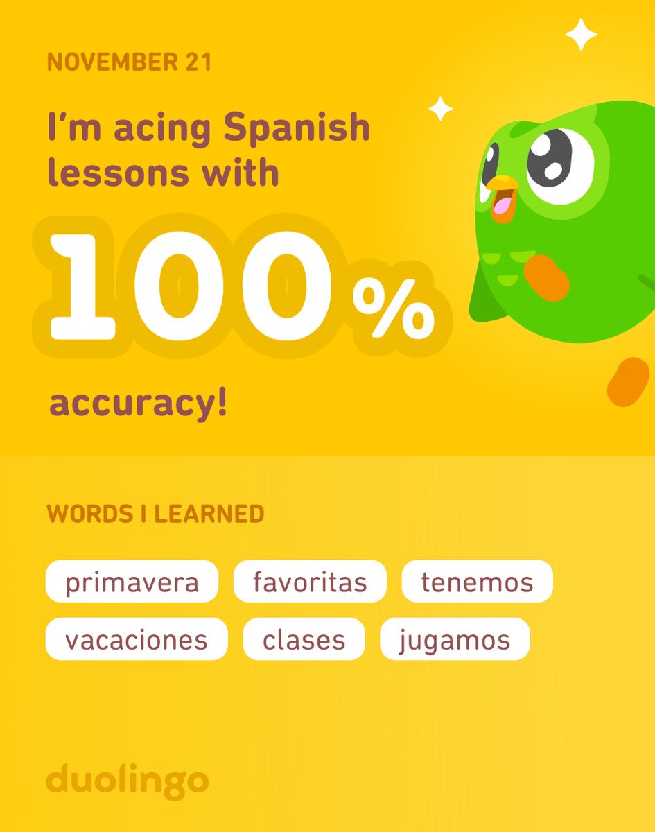 lezpilot's tweet image. I’m learning Spanish on Duolingo! It’s free, fun, and effective.