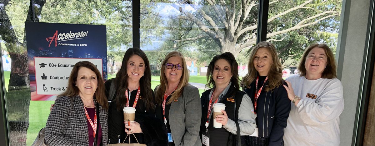 Yellow_Trucking's tweet photo. Just a week ago the Yellow team attended Accelerate! @WomenInTrucking's Conference & Expo in Dallas, TX.
The team had a great time connecting, networking, and attending educational sessions.
#WIT2022 #Trucking #TruckDrivers https://t.co/uZvxCUeZpM