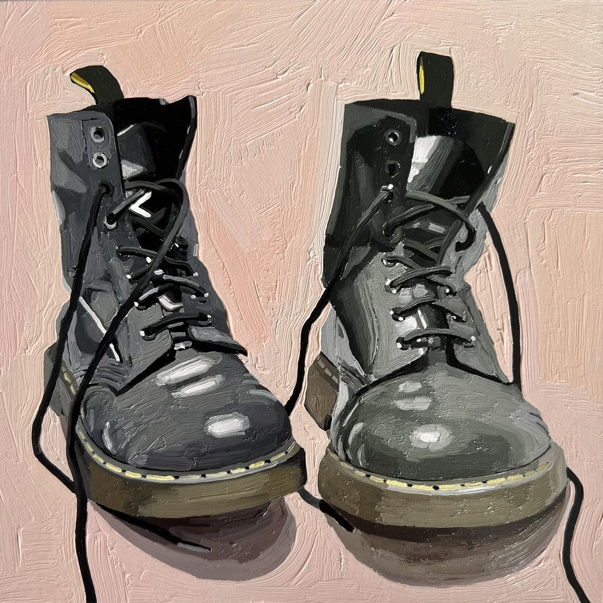 no humans still life black footwear shoes boots shiny cable  illustration images