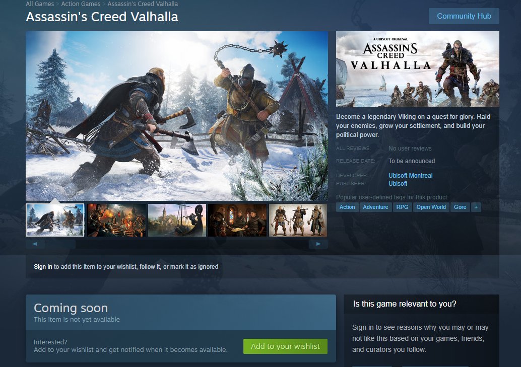 Assassin's Creed Valhalla Steam Account