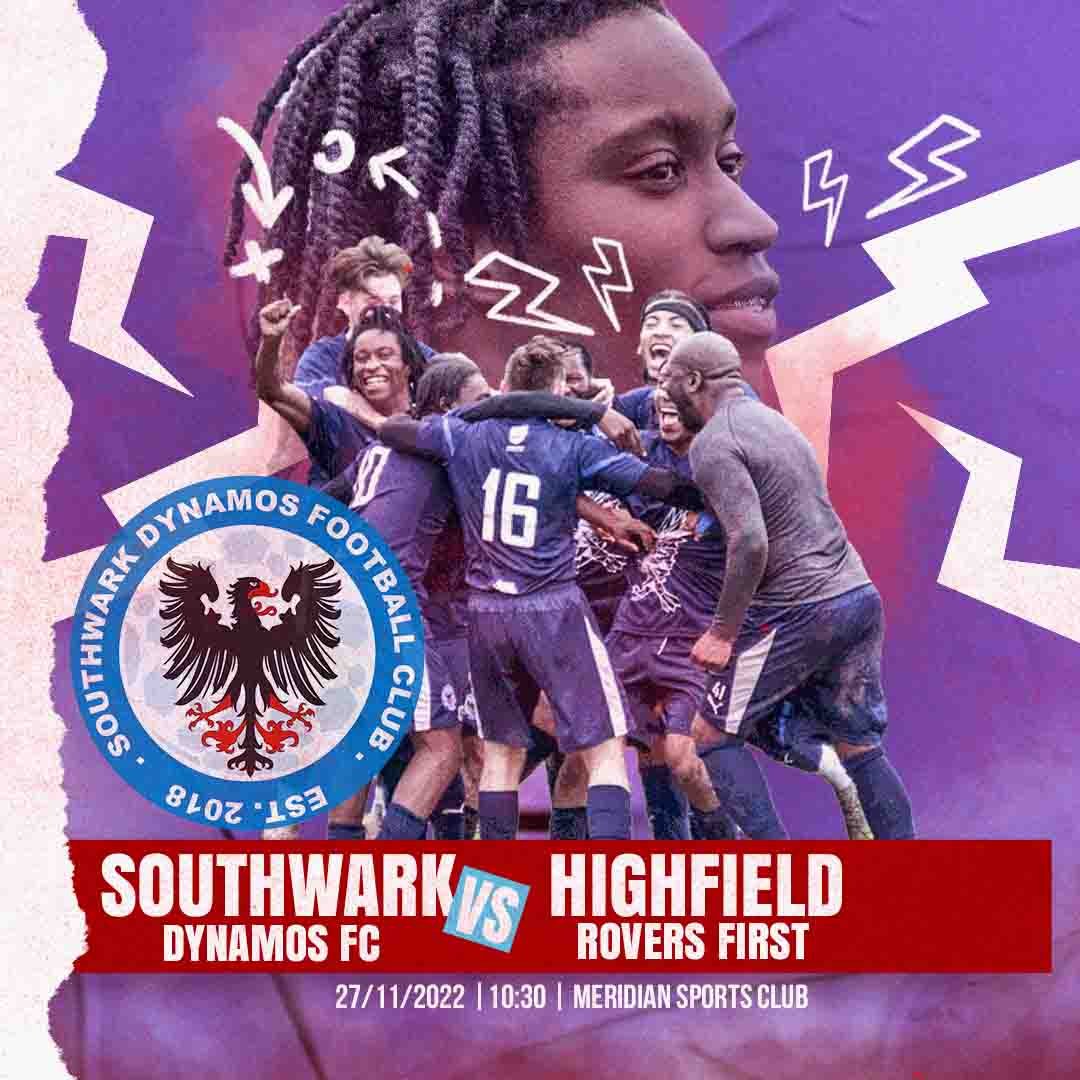 🗣 ℂ𝕠𝕞𝕚𝕟𝕘 𝕦𝕡 ℕ𝕖𝕩𝕥

📅 Sun 27th Nov
🆚️ Highfield Rovers First
🕗 10:30 am
🏟 Meridian Sports Club
🏆 <a href="/WESFA_Football/">W.E.S.F.A.</a> Division 4 

#SouthwarkDynamosFC