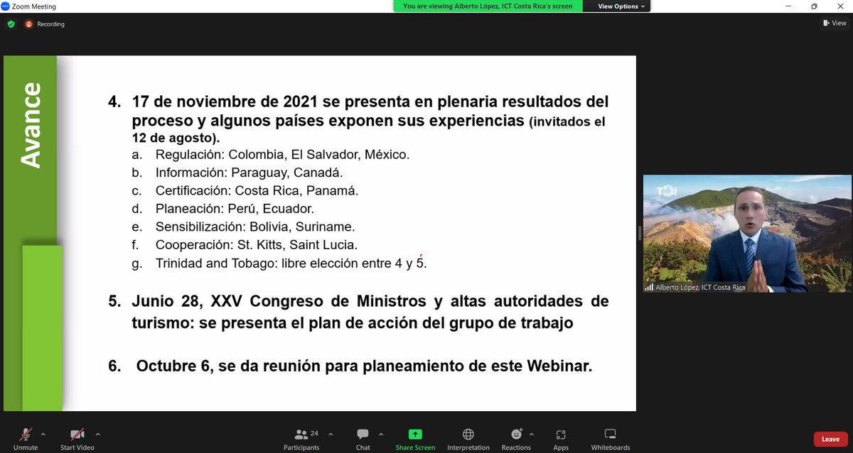 CostaRicaOEA's tweet photo. #CostaRica y #Colombia, como copresidencias del GT #CITUR/@OEA_Desarrollo sobre Cambio Climático y Desarrollo Sostenible del Turismo, organizaron el webinar referente a buenas prácticas y acciones contra la emergencia climática en el sector turístico: 🇨🇷🇨🇴🇯🇲🇪🇨🇺🇳 https://t.co/jSNYJ34DEu