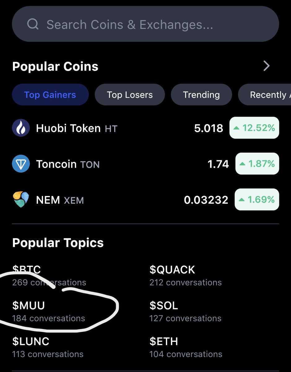 #MUU IS NOW TRENDING NUMBER 2 ON CMC COMMUNITY, #MUUCHAIN IS SPREADING FAST 

coinmarketcap.com/community