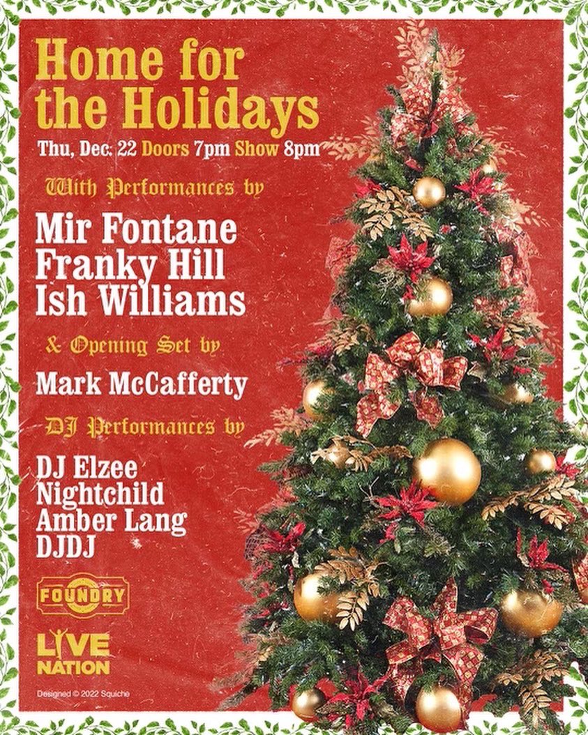 MarkMcCafferty_'s tweet photo. HOME FOR THE HOLIDAYS '22 🎄

Honored to open up for such a legendary lineup! #JERSEY #PHILLY let's make this a special one 🎁 tickets in bio + NEW MUSIC REAL SOON TOO 🕺🏻 https://t.co/rwCwhMOO4p