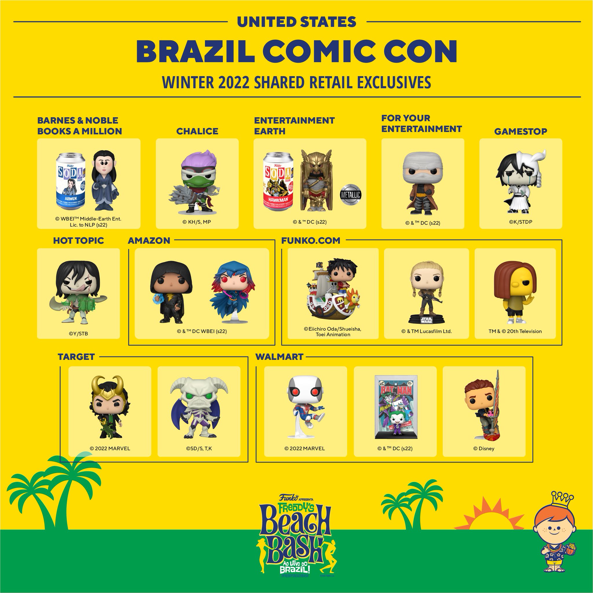 2022 Comic Con Experience (CCXP) Brazil Exclusive Pops! Funko Funatic