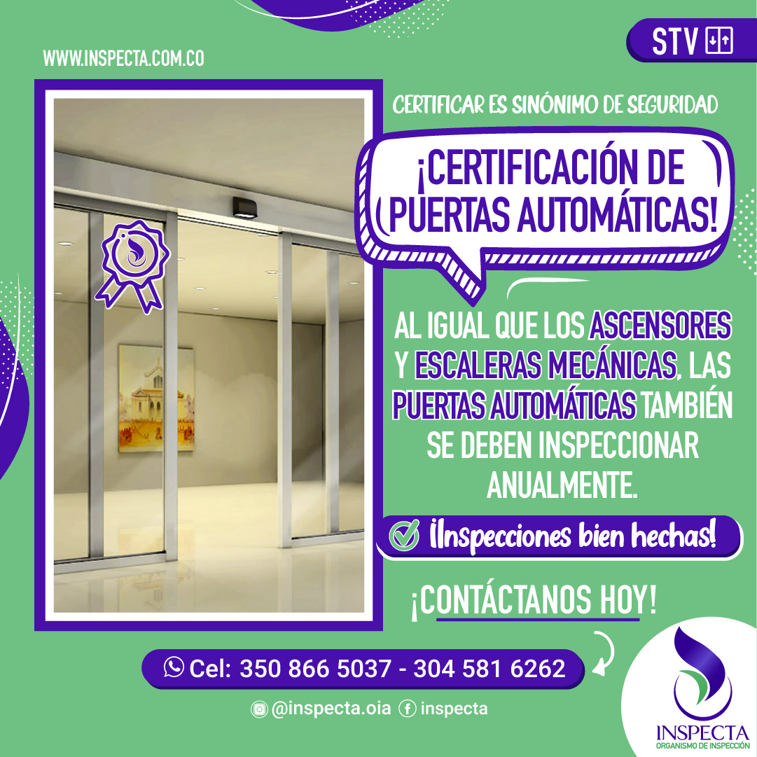 inspectaoia's tweet photo. RECUERDA!! Cada Año debes Certificar los Ascensores, Escaleras Mecánicas y Puertas Automáticas ✅ Cuida a tus usuarios 😎🤩🕵
.
🎯Realiza tu cotización:
Tel y WhastApp: 350 866 5047
https://t.co/EBejwBe0ka
"Revisiones Periódicas Bien Hechas😎👏
#Colombia #Bogota #Cali https://t.co/VSo8e60nht