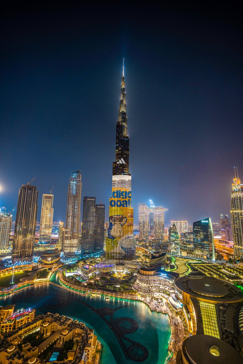 Stopped by in Dubai on my way to the World Cup ⚽ Impossible is nothing, even looking from the world's tallest building, right <a href="/adidasfootball/">adidas Football</a> <a href="/adidasMENA/">adidas Arabia</a>?