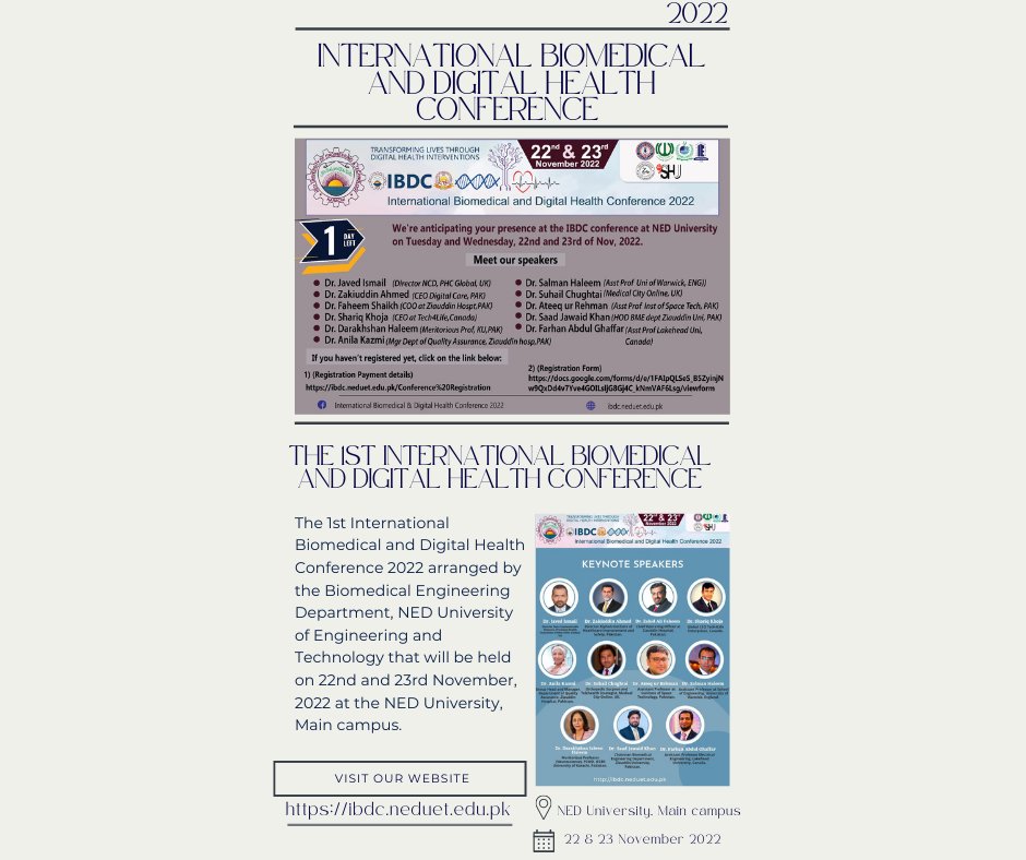ma_umer786's tweet photo. The IBDC provides an excellent opportunity for healthcare professionals, clinicians, academicians, industry, and government representatives. The conference will include interactive sessions, round table discussions, and hands-on workshops led by renowned speakers. https://t.co/1H2OkUpImo