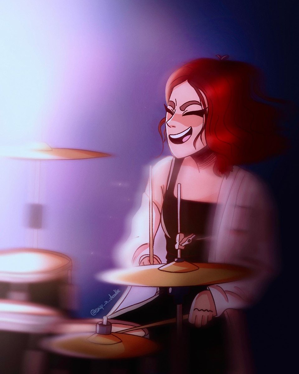 skip_a_doodle's tweet photo. a little drummer nicole cos i miss her and cos i keep watching girls playing drums on tiktok💛💛 #WynonnaEarp #BringWynonnaHome https://t.co/SaYAOkSCYU