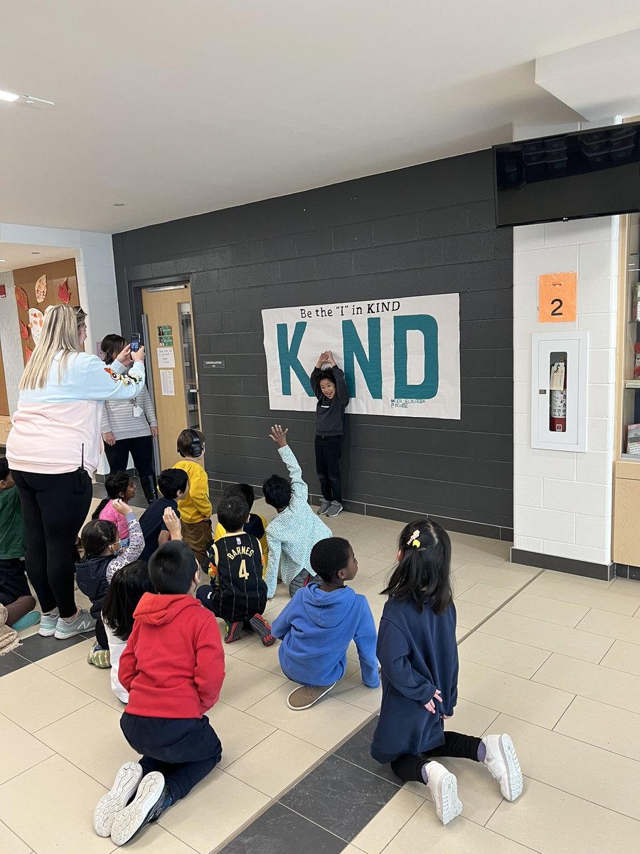 The students and staff at DDW are visiting the new selfie wall to kick off Bullying Prevention and Awareness week!