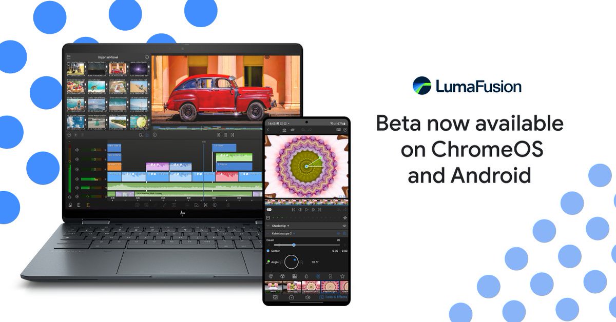 💡 Learn how LumaFusion have scaled their app to ChromeOS, @AndroidDev, and @GooglePlay to reach even more users across larger screens ↓ 
