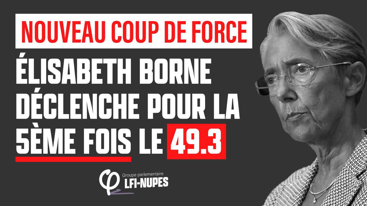 Clémence Guetté on Twitter "NOUVEAU 49.3 ! Borne débarque une nouvelle
