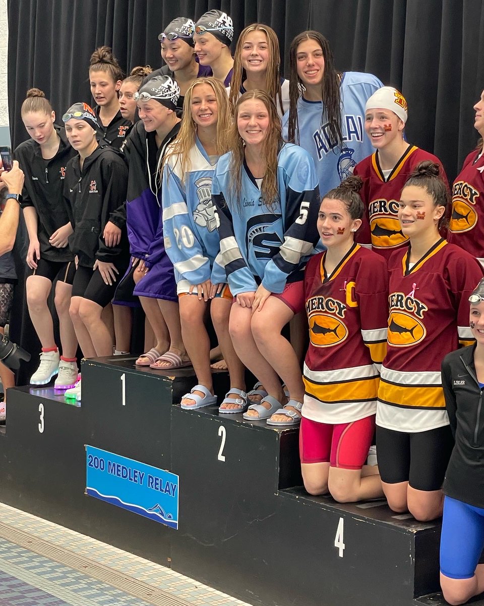 Here is your ALL AMERICAN, 2nd in the State 200 Medley relay team consisting of Allie Allen, Kaari Peecher, Faith Robertson and McKenzie Siroky. Well done!! Stevenson is beyond proud of you!