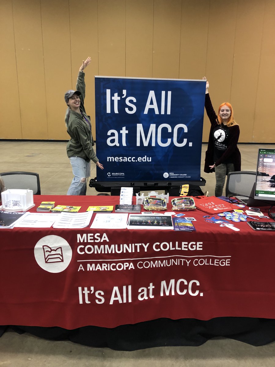MCC_PAC's tweet photo. This weekend was the AZ Thespian Conference and our Students were there giving information about events coming up.  See them at upcoming events at the  Dance Studio Works on Dec. 2 and Broadway Bound Musical Revue on Dec. 3. Tickets available https://t.co/K2ibiYbkYM. https://t.co/oakOSpvZw5