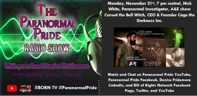 CagetheDarkness's tweet photo. I'll be on with my friend Denise Pridemore on, The Paranormal Pride TONIGHT at 8pm est! Come hang w us! 😁👻 Follow the Link: https://t.co/IOmFriyq2b https://t.co/cYBCUK1eKT