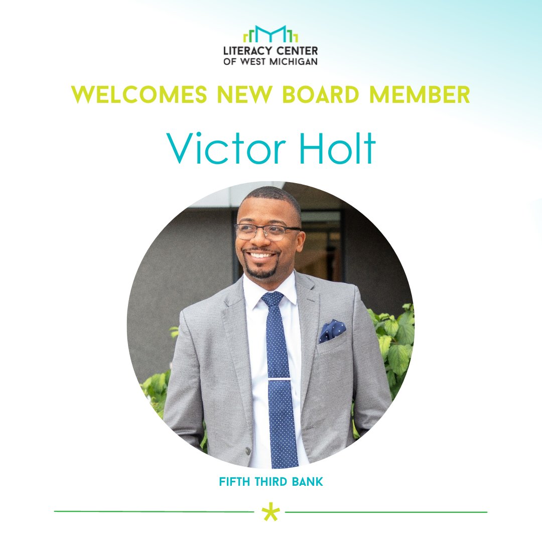 LCWM's tweet image. Please help us welcome Victor J Holt to our board of directors!

Read more about Victor: literacycenterwm.org/news-blog/comm…

#Welcome #LiteracyCenter #BoardOfDirectors