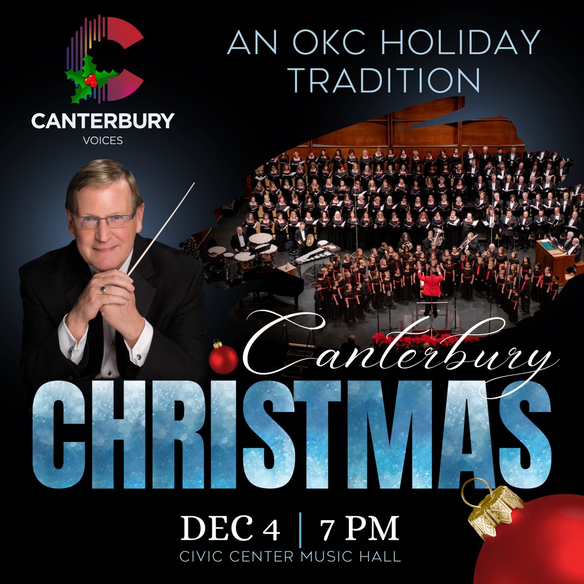 canterburyokc's tweet photo. #CanterburyChristmas / Dec. 4 @ 7 PM! Featuring a chorus of 150, soloists, brass & percussion from the Oklahoma City Philharmonic, and more. Christmas carols + exciting new experiences for all music lovers!
Tickets: https://t.co/A28AwAW6Zv
#VisitOKC #TravelOK #DowntownInDecember https://t.co/mYWy0JYX7b