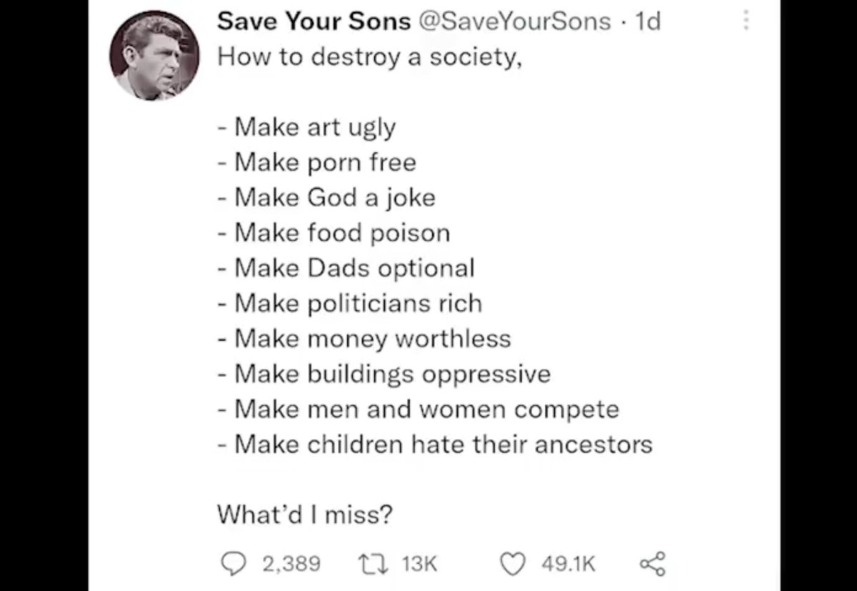 Good list, but I could sum the whole thing up in one point: Make sure your media, politicians, academic institutions and banks don't fall into the hands of your enemies.