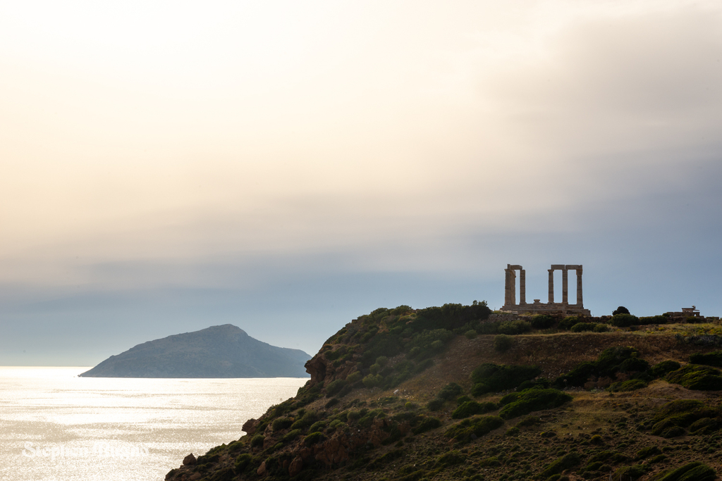 bohemiantrav's tweet photo. The Temple of Poseidon rises from scenic Cape Sounion on the southernmost tip of Attica (the region surrounding Athens). We set this as our first day's destination on our Yoga Retreat's Pre-trip (with @jeneenpiccuirro &amp; @pctotaro .

Cape Sounion was a si… https://t.co/pUcIZyePph https://t.co/aPyLXtFgl4