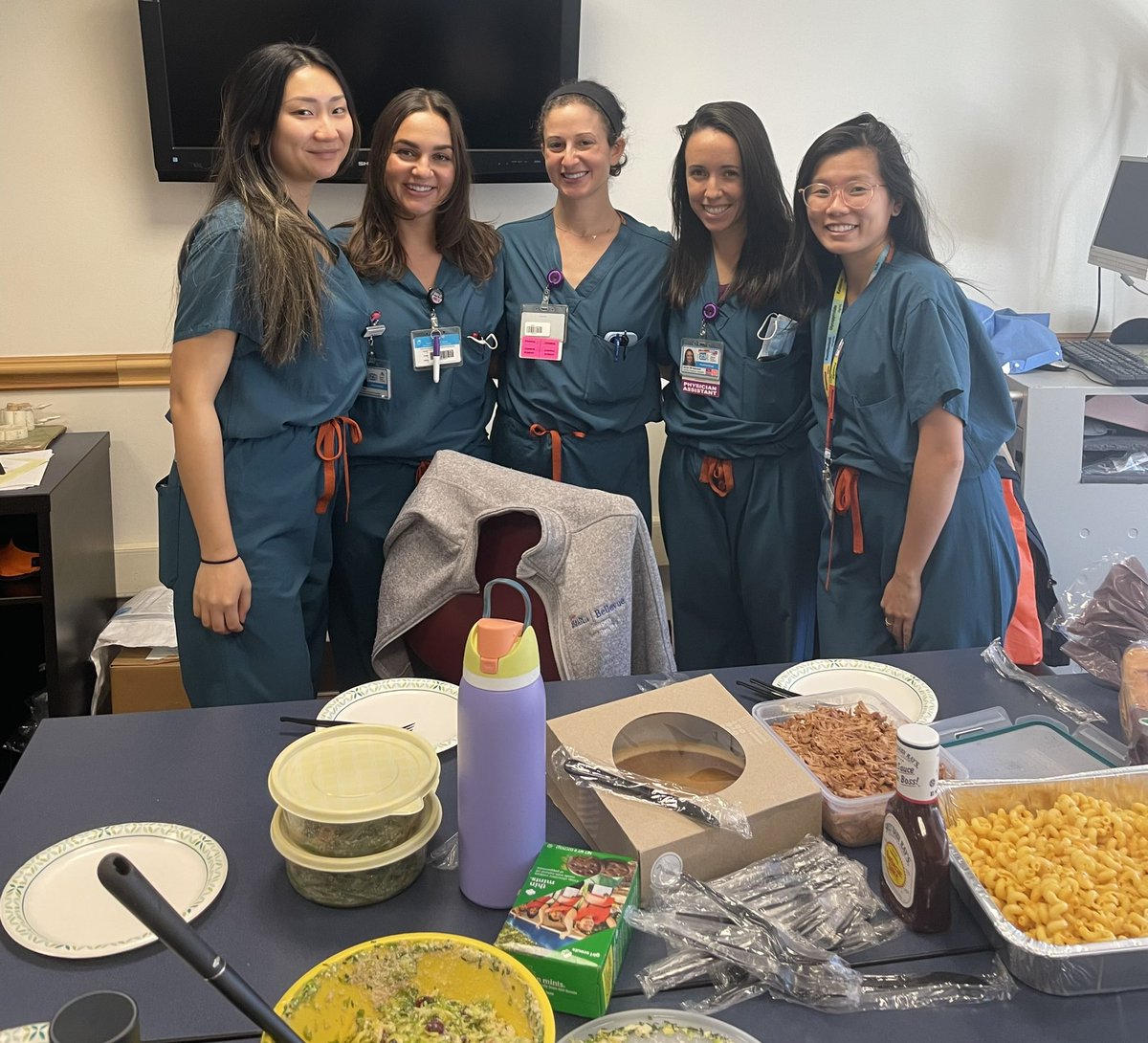 Thankful for our amazing PAs who not only keep our PACU running smoothly and safely, but also put on a great potluck!