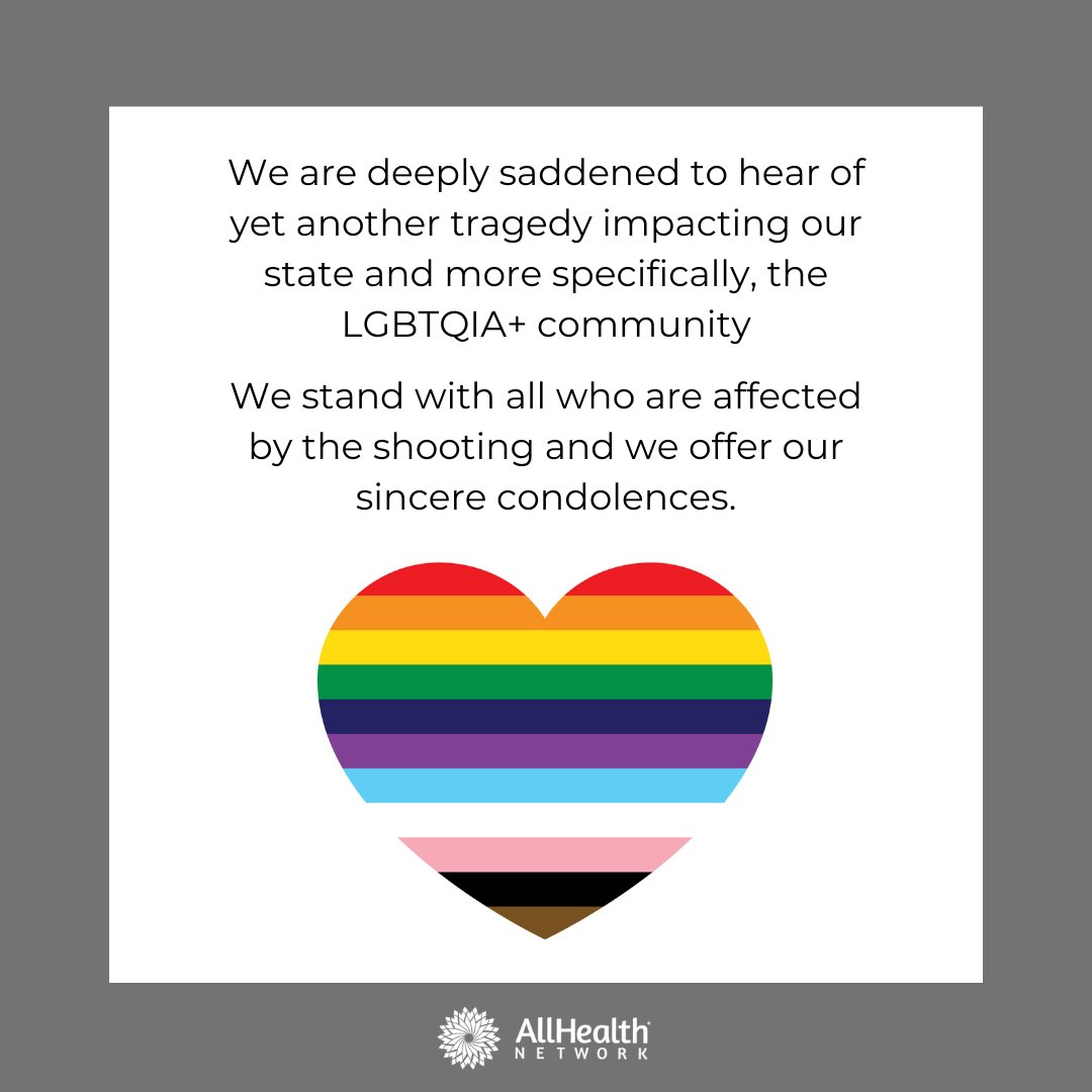 AllHealthNet's tweet image. At AllHealth Network we are devastated by the tragedy at Q Club in Colorado Springs. To read our organization's statement and to explore resources, visit: 

allhealthnetwork.org/blog/statement…