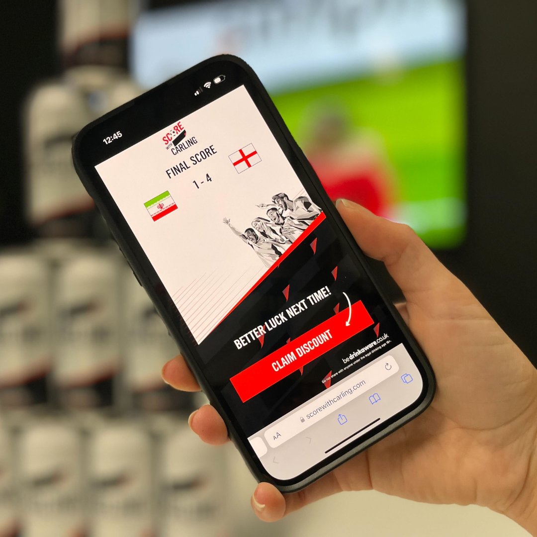 NoonahMarketing's tweet image. It’s kick-off time! Our in-house development team has been working hard to prepare the Score with Carling game. Try it out in hundreds of participating Carling pubs for your chances to win thousands of prizes!
#Football #ExperientialTech