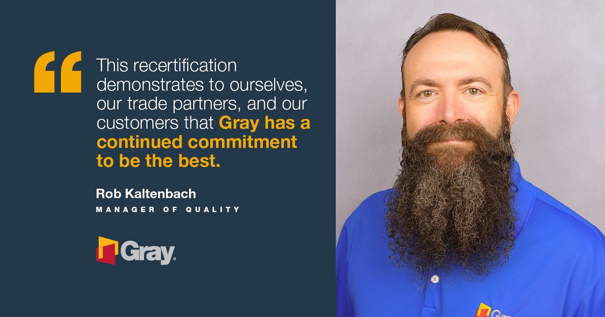 lifeatgray's tweet photo. We are proud to announce that Gray has earned Accredited Quality Contractor recertification from @ABCNational! 

The certification is awarded to firms that have proven their commitment to quality, safety, talent management, craft and management education, and community relations. https://t.co/pTZ54v6c1X