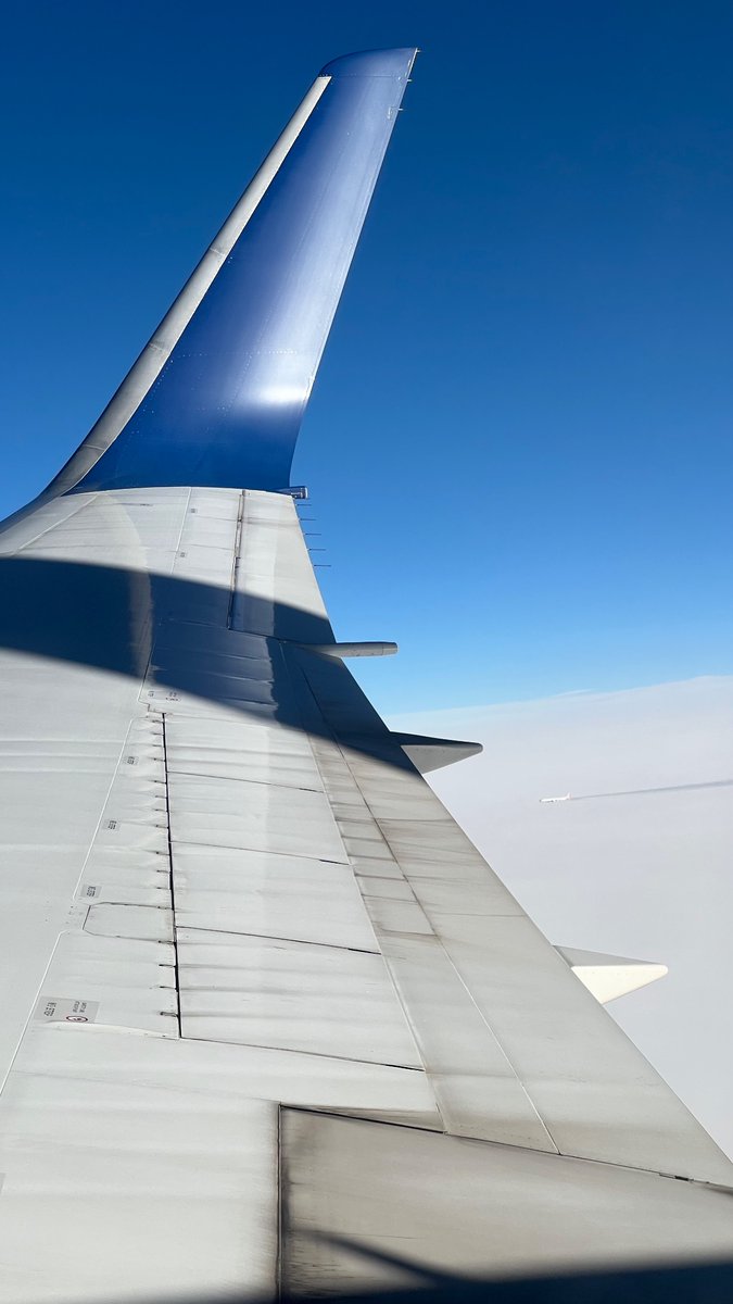 Plane spotting is much more fun at 36,000 feet! 

American AA103 passed my Delta DL141 a thousand feet below us over the Atlantic