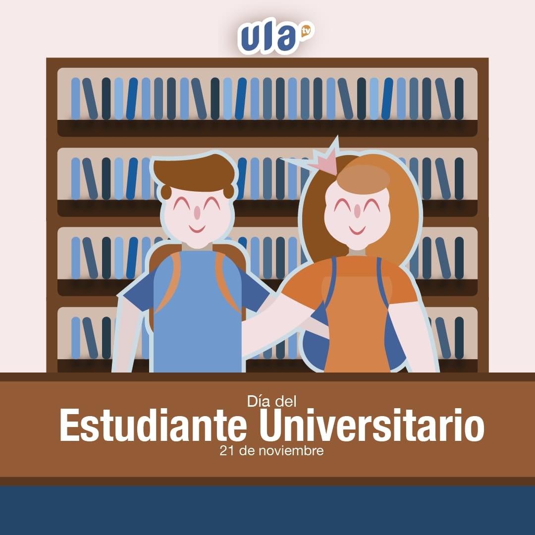 ula_tv's tweet photo. #DíaDelEstudianteUniversitario 📚📖
Hoy 21 de Noviembre, el personal del canal #ULAtv, envía felicitaciones a todos esos jóvenes quienes día a día, luchan por alcanzar sus metas y ser ciudadanos de bien.
¡Feliz Día del Estudiante! https://t.co/MoqEocL0Ju