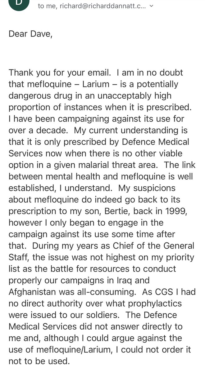 Dave1RO's tweet photo. @NAAFI_BREAK @JohnnyMercerUK @HeadwayUK @UKABIF But got a completely different view when approaching a former CGS #Dannatt that knowingly unleashed Pandora’s box #Mefloquine(#Lariam) 🤷🏼‍♂️ https://t.co/H5xcdkAP4E

So is it because “the research” is flawed, biased &amp; conveniently incomplete for brain Injuries🤔 https://t.co/3FZ2fJ5wqZ