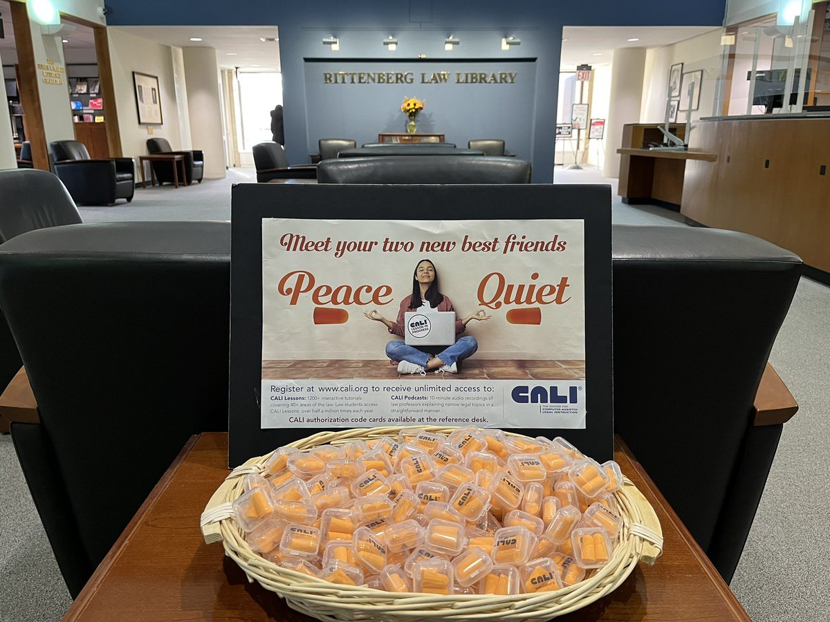 Swing by for a little peace and quiet <a href="/StJohnsLaw/">StJohnsLaw</a>. Thanks, <a href="/caliorg/">CALI</a>! #thelibrarylovesyou