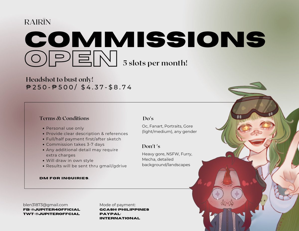 rairinzzz's tweet photo. @paint_brushs Hello! I can only do light or medium gore but I'm open to attempt on making a heavy one! https://t.co/TJEtIJoGVL