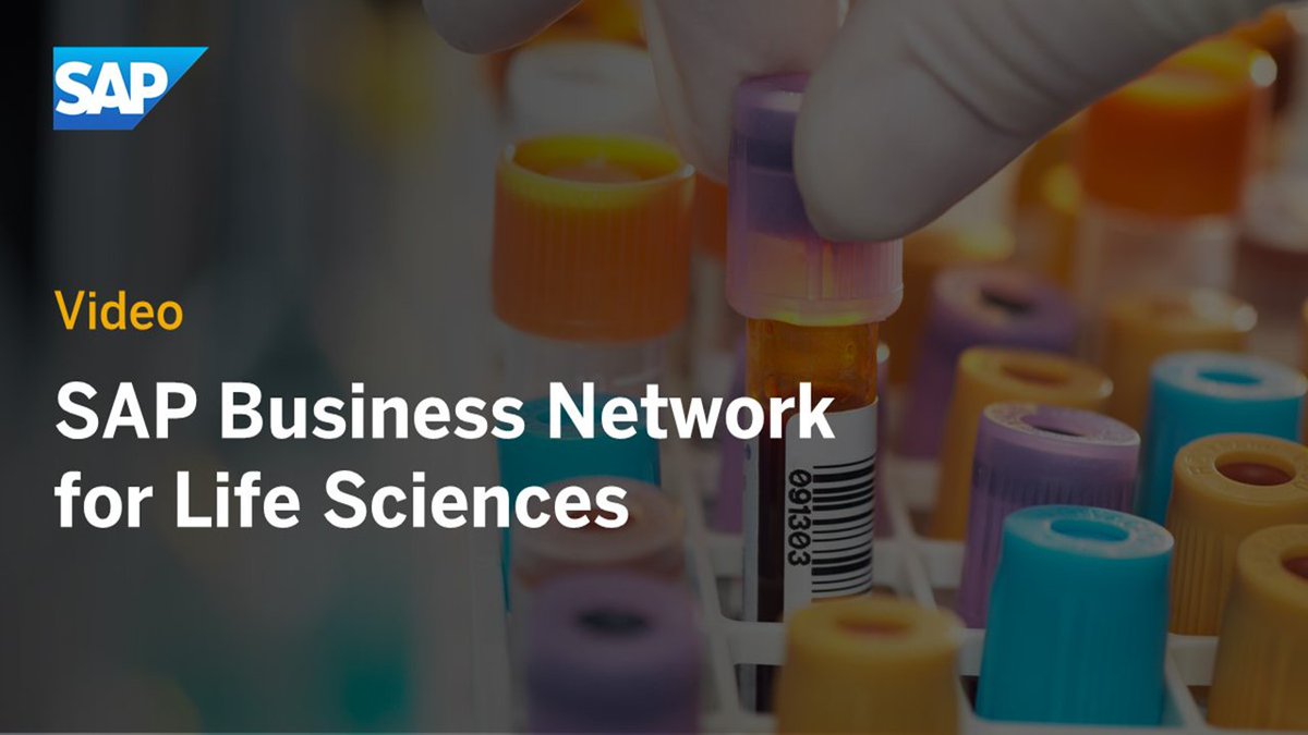 amraftery's tweet photo. See how #SAPBusinessNetwork can strategically assist  #LifeScience companies in integrating suppliers, maintaining assets, and managing logistics. Watch now: https://t.co/eaml0dFzLH @SAP https://t.co/icSAK1rx3c