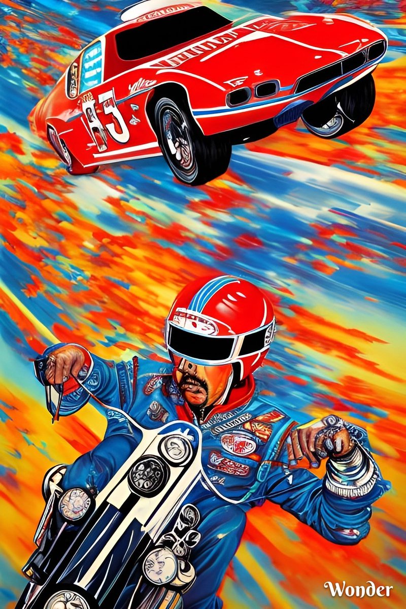 HeathenGodd70's tweet photo. Richard Petty as Speed Racer @wonderaiapp #wonderai https://t.co/6aB4YUYfOz