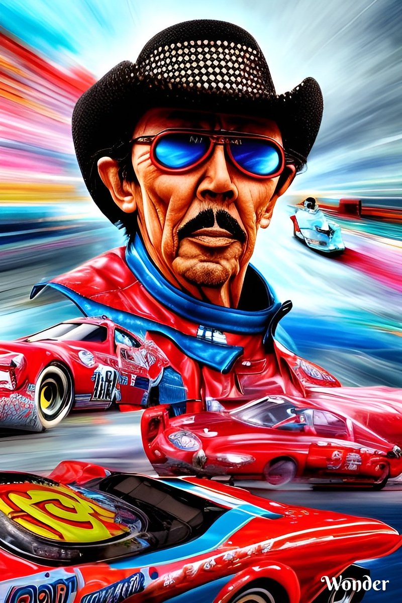 HeathenGodd70's tweet photo. Richard Petty as Speed Racer @wonderaiapp #wonderai https://t.co/6aB4YUYfOz