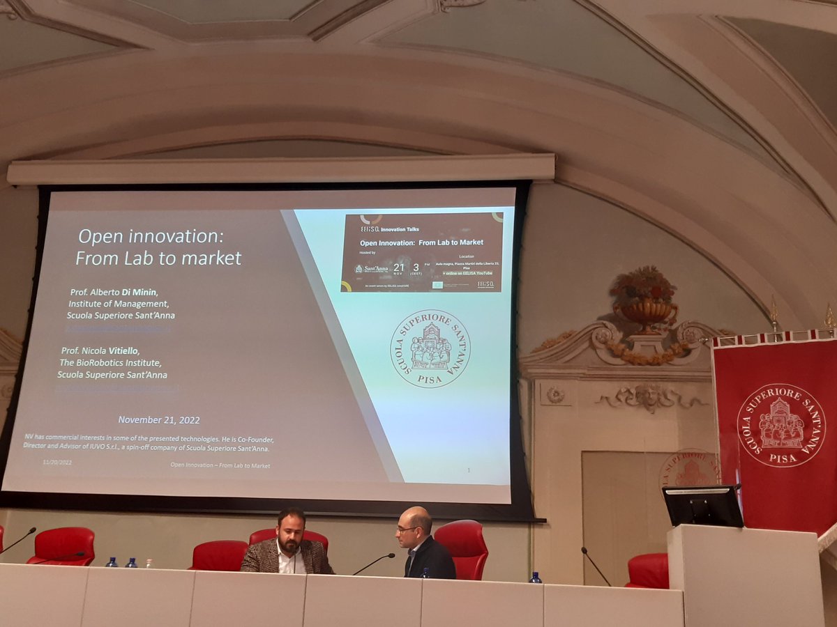 MoniaGentile's tweet photo. #innovationtalk #innocore @eelisa_eu now @ScuolaSantAnna with Professors Alberto Di Minin and Nicola Vitiello https://t.co/jNDpE6XH2r https://t.co/CEO896Qg7Y